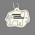 Paper Air Freshener Tag W/ Tab - Election Elephant